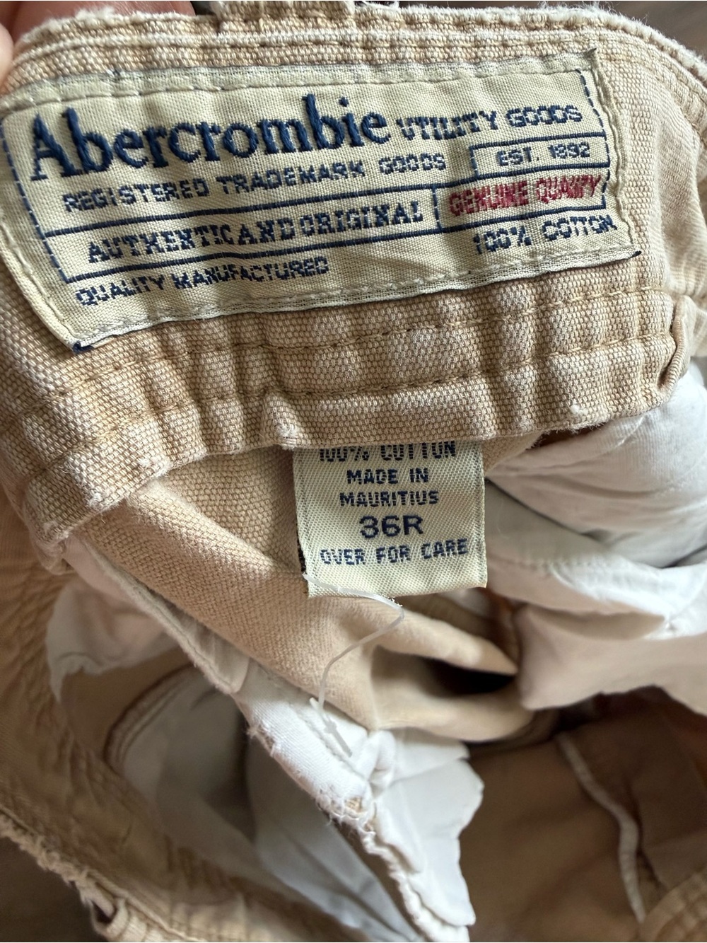 Vintage Abercrombie Fitch Paratrooper Pants Mens 36 Cargo Fatigue Military Baggy - Picture 7 of 8